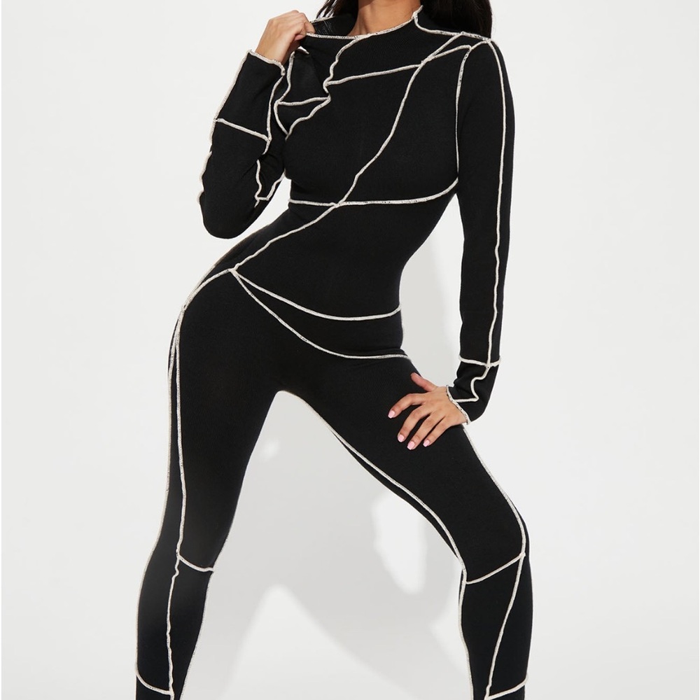 Black and White Women's Jumpsuit